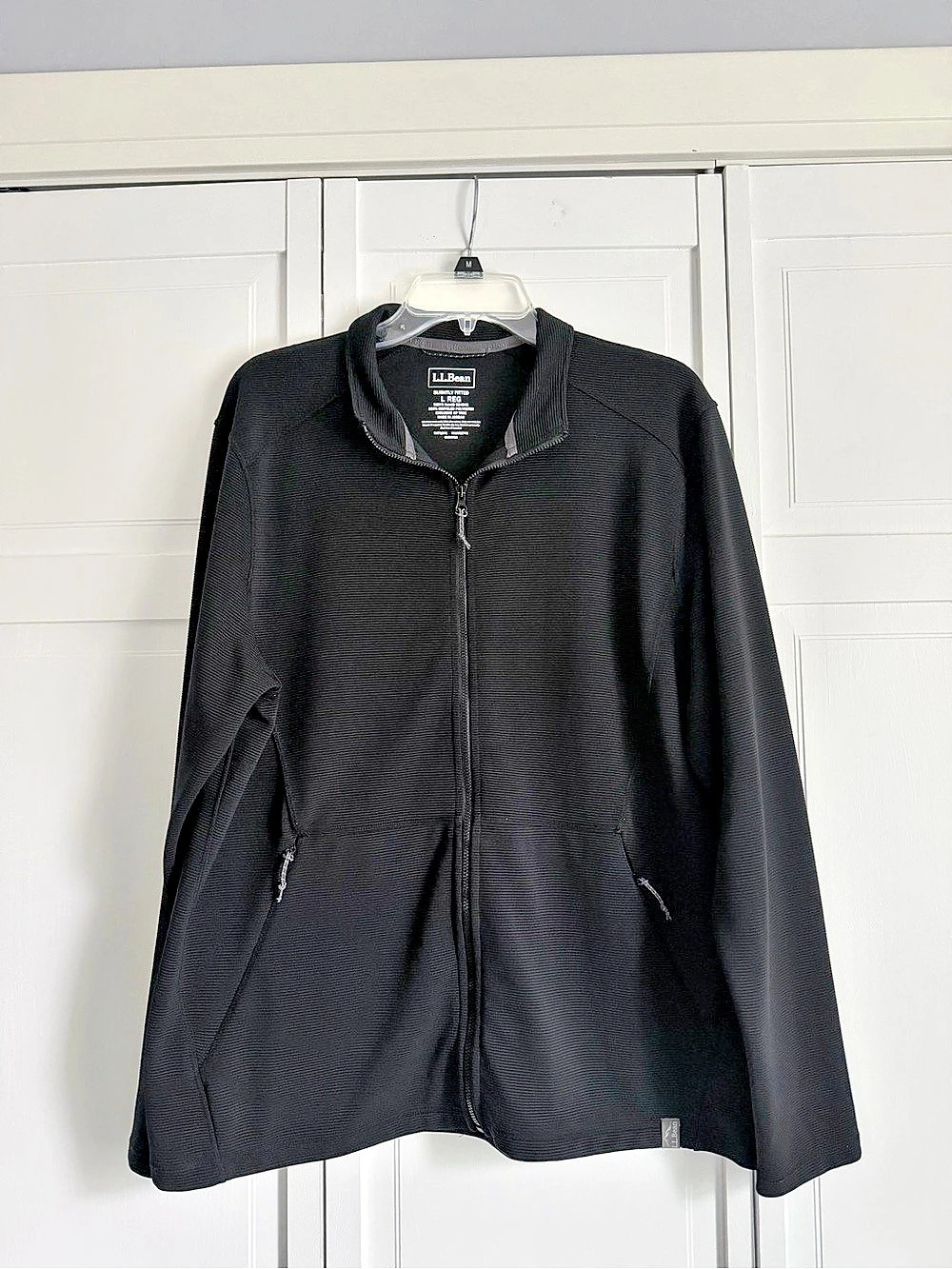 L.L. Bean Men's Fleece Jacket, Full-Zip Black Large